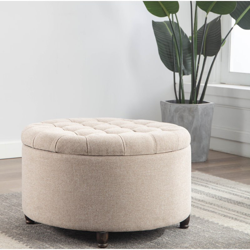 pix Large Round Ottoman With Storage wayfair ca