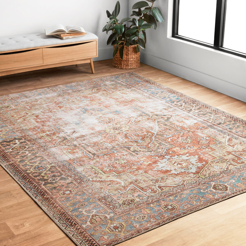 Skye Oriental Terracotta Area Rug 