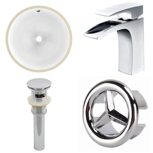 Go to store & view more images Royal Purple Bath Kitchen Ceramic Circular Undermount Bathroom Sink with Faucet and Overflow