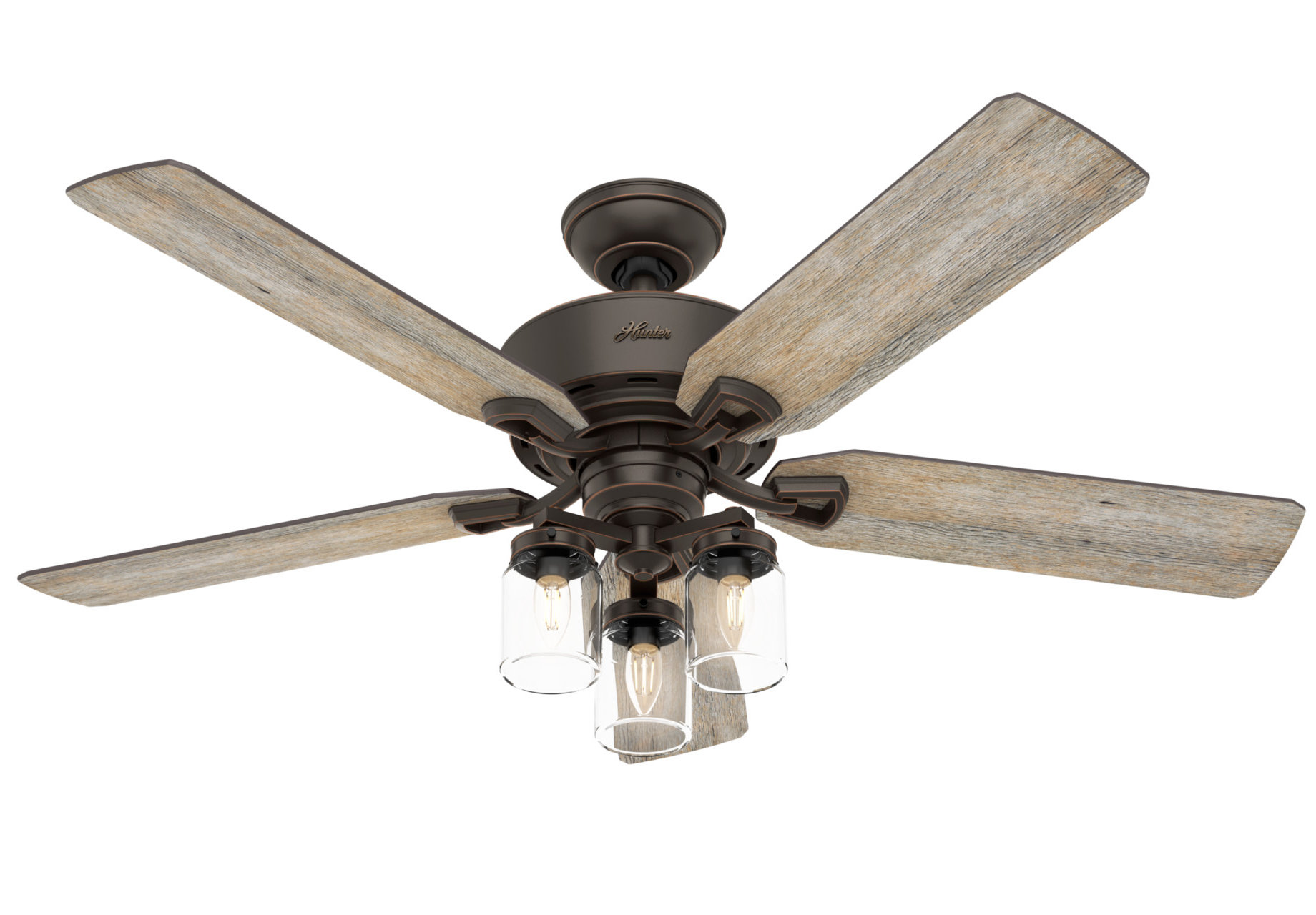 Hunter Fan 52 Devon Park 5 Blade Ceiling Fan With Remote Light