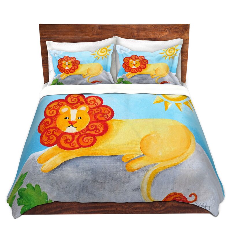 Zoomie Kids Grimsby Njoy Art Lion Microfiber Duvet Covers Wayfair