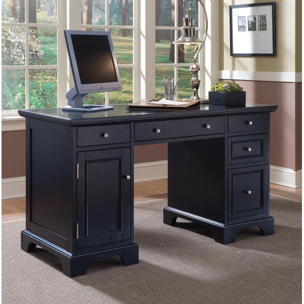 Alcott Hill Marblewood Double Pedestal Computer Desk Reviews Wayfair