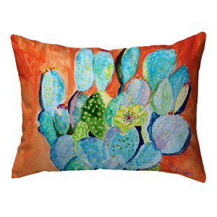16x16 Multicolor Llama Cactus Co Desert Cactus or Cacti Aztec Pattern White Throw Pillow