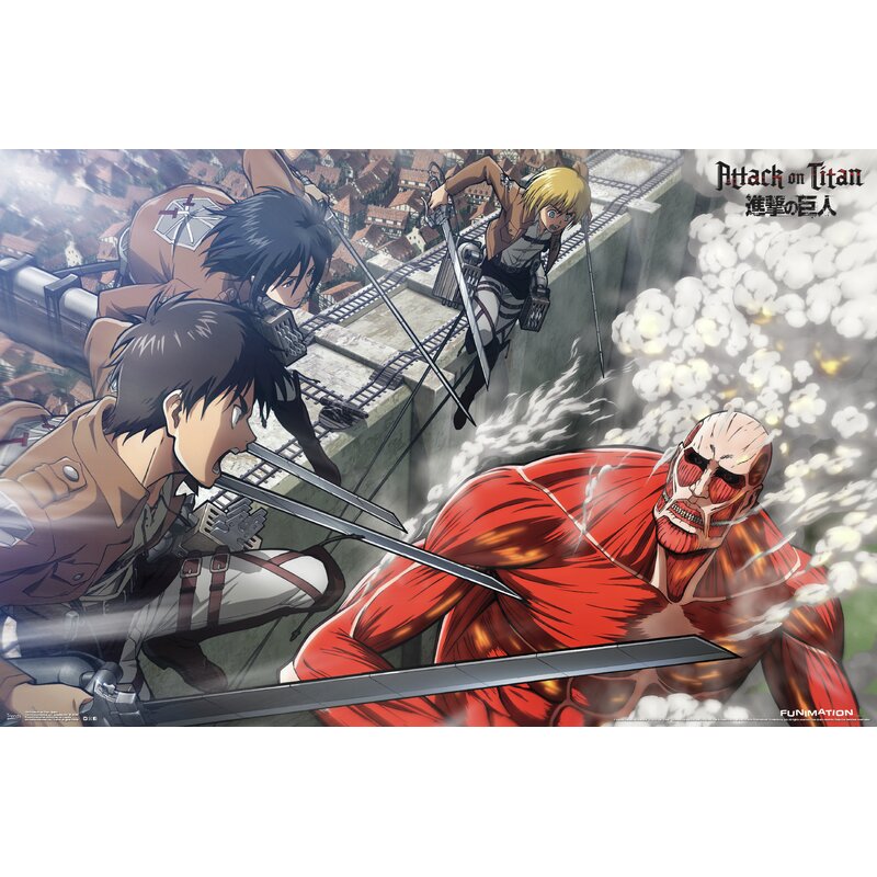 Trends International Attack On Titan Battle Paper Print Wayfair