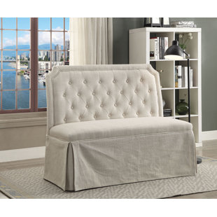 Go to store & view more images Ophelia & Co. Crofton Wood & Upholstered Bench