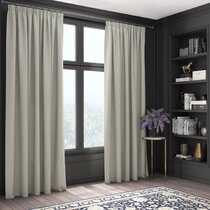 Brambly Cottage Lodhi Pencil Pleat Curtains 117cmW 137cmL Graphite 