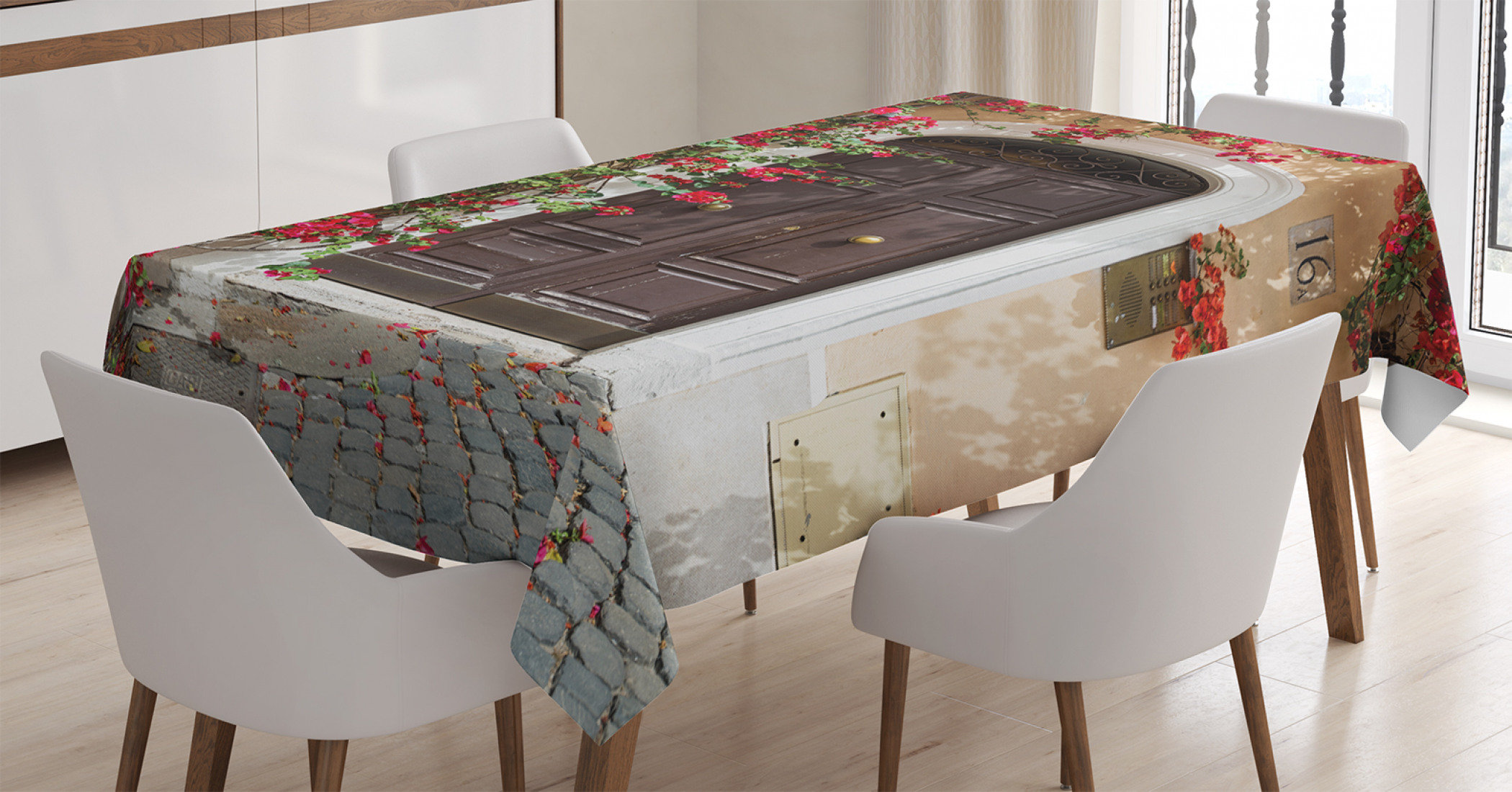Ambesonne Moroccan Tablecloth Old Wooden Door Surrounded By Flowers European Meval Entrance Italy Rectangular Table Cover For Dining Room Kitchen Ambesonne Moroccan Tablecloth Old Wooden Door Surrounded By Flowers European Meval Entrance Italy Rectangular Table Cover For Dining Room Kitchen