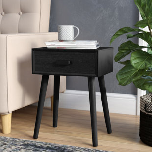 scandinavian side table with storage