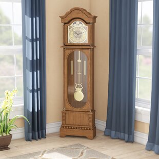 Grandfather Vintage Style Wooden Wall Home Decor  Clock Floor Clock with Stand 