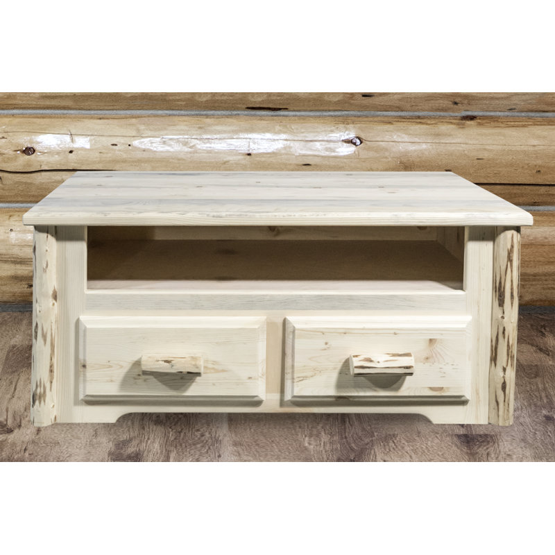 Montana Woodworks Montana Collecton Solid Wood Floor Shelf Coffee Table With Storage Wayfair