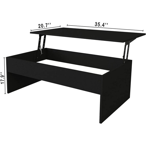 Latitude Run® Kayben Lift Top Extendable Sled Coffee Table with Storage ...