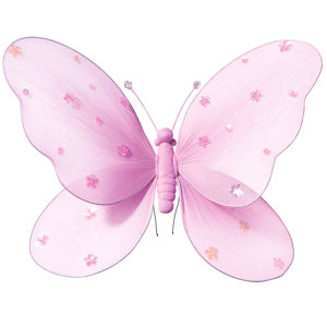 Katheryn Sequined Hanging Butterfly 3D Wall Du00e9cor