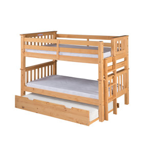 Santa Fe Mission Twin Bunk Bed with Trundle by Camaflexi