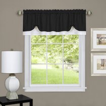 The Home Store Window Valance 60" x 19" Black New in package 