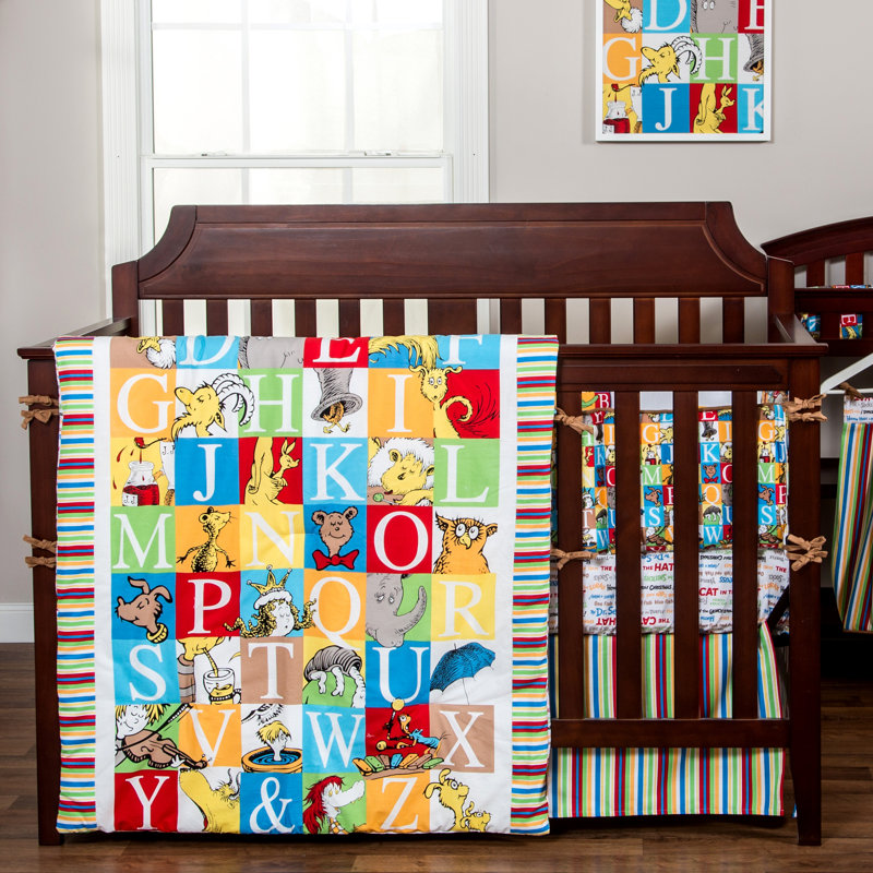 Trend Lab Dr Seuss Alphabet 3 Piece Crib Bedding Set Dr Seuss Alphabet 3 Piece Crib Bedding Set