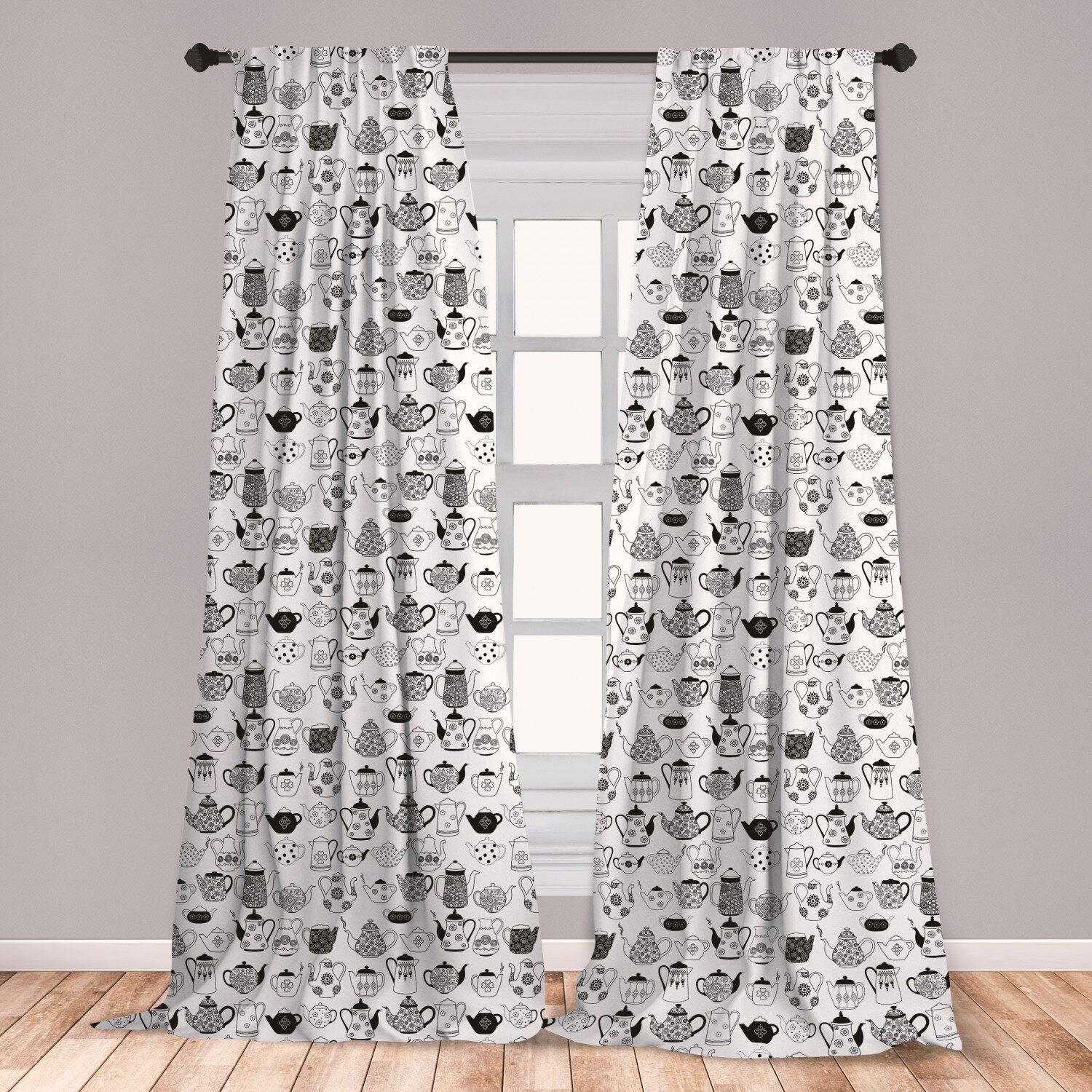 East Urban Home Ambesonne Tea Party Window Curtains