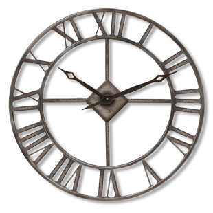 Oversized Outdoor Clocks Wayfair Co Uk Isoline Oversized Rustic 76cm Wall Clock