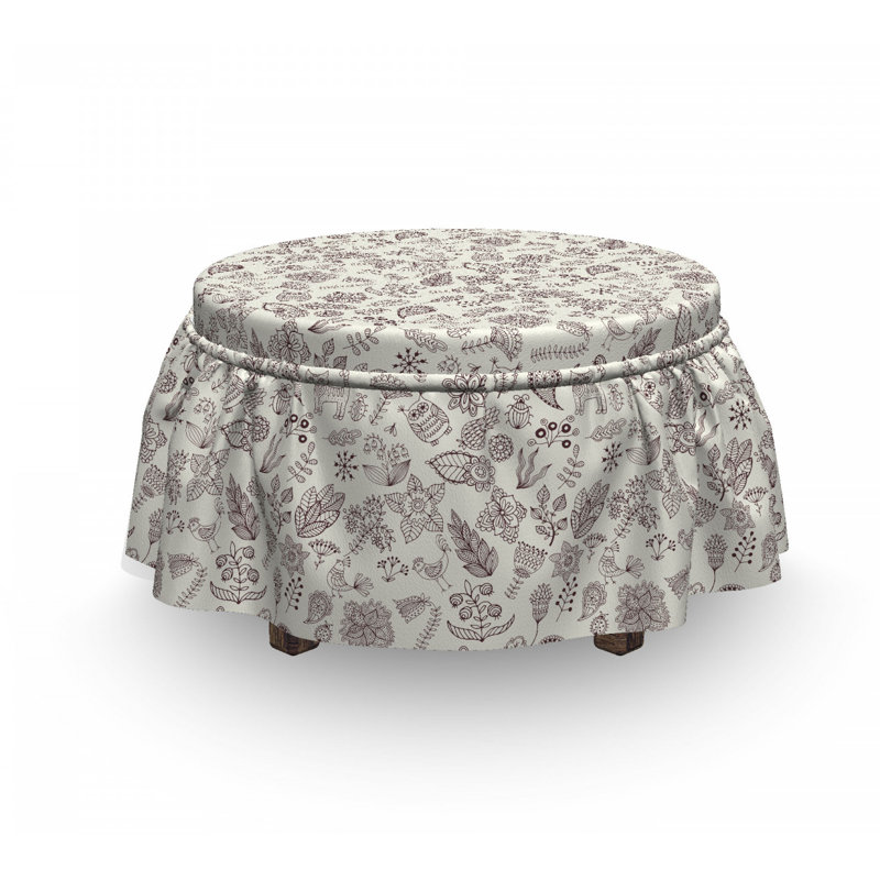 East Urban Home Box Cushion Ottoman Slipcover Wayfair