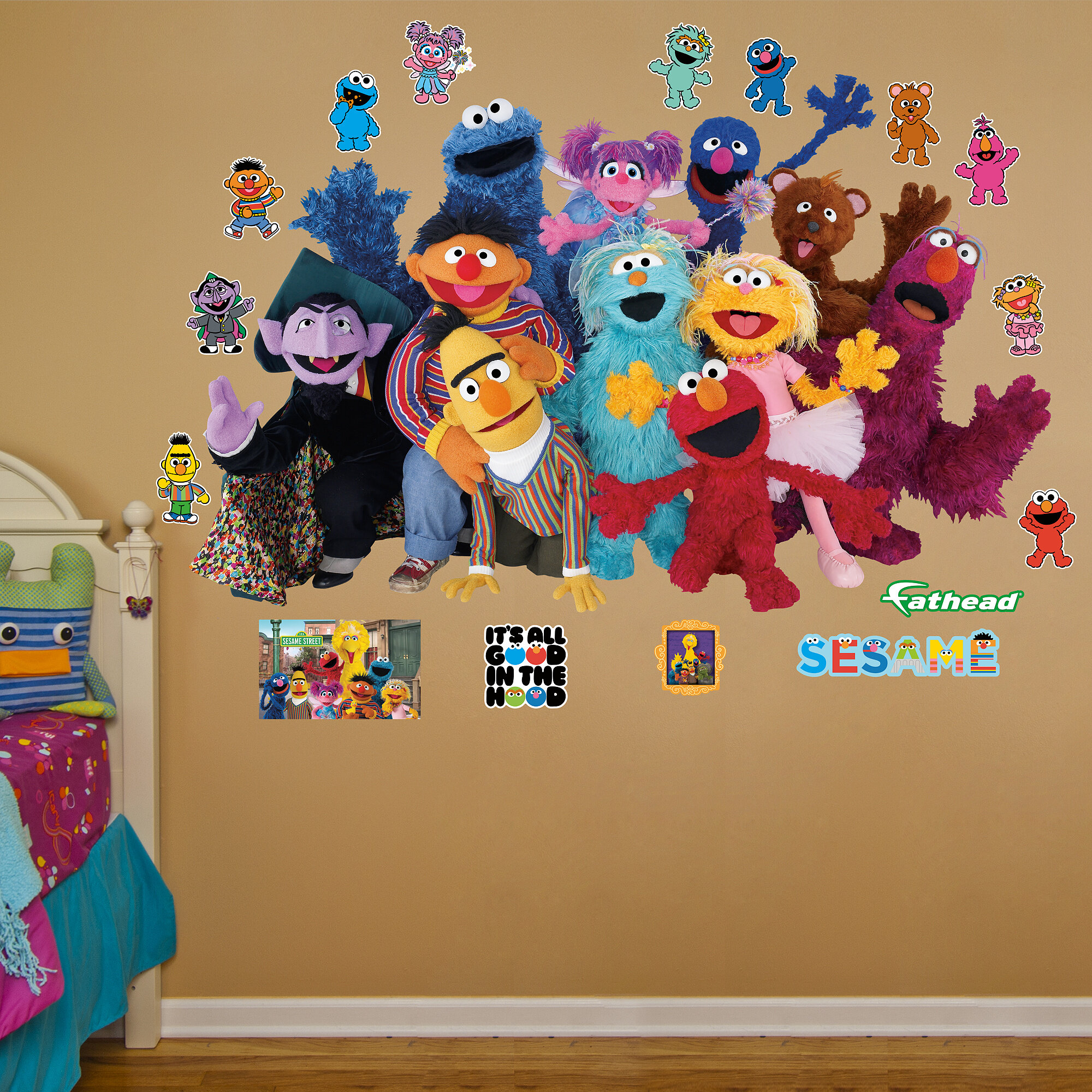 Fathead Realbig Sesame Street Group Wall Decal Wayfair