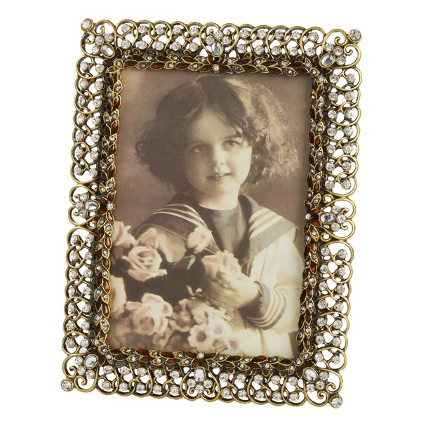 People Love Places And Memories Jeweled Pewter Colored  Easel Back Photo Frame 