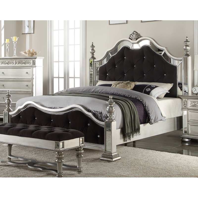 House Of Hampton Waddell Upholstered Four Poster Bed Reviews