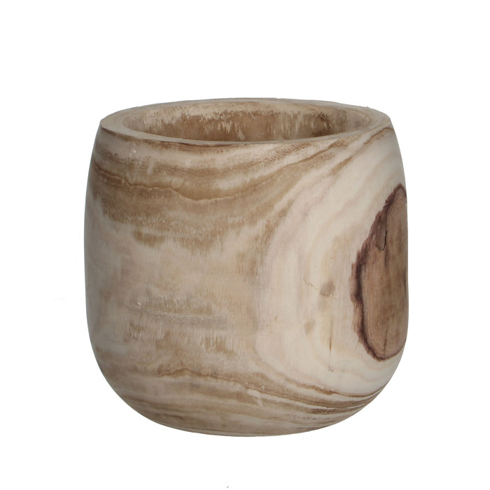 Jauss Paulownia Wood Pot Planter by Union Rustic