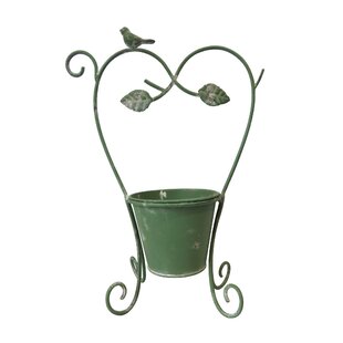 Jameown Bird And Leaf Metal Plant Pot By Lily Manor