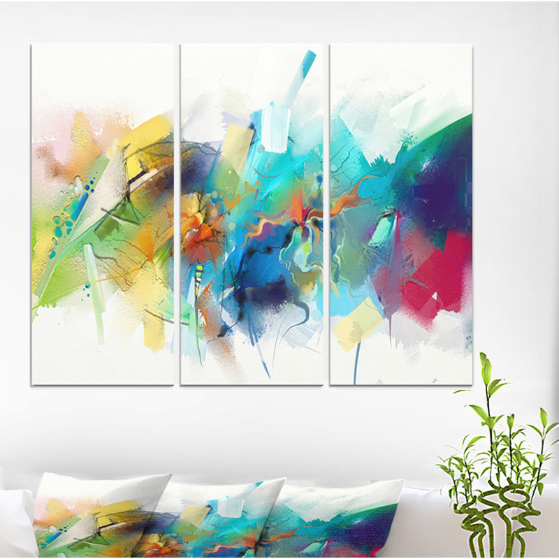 East Urban Home Brush Stroke Colorful Oil Painting Oil Painting
