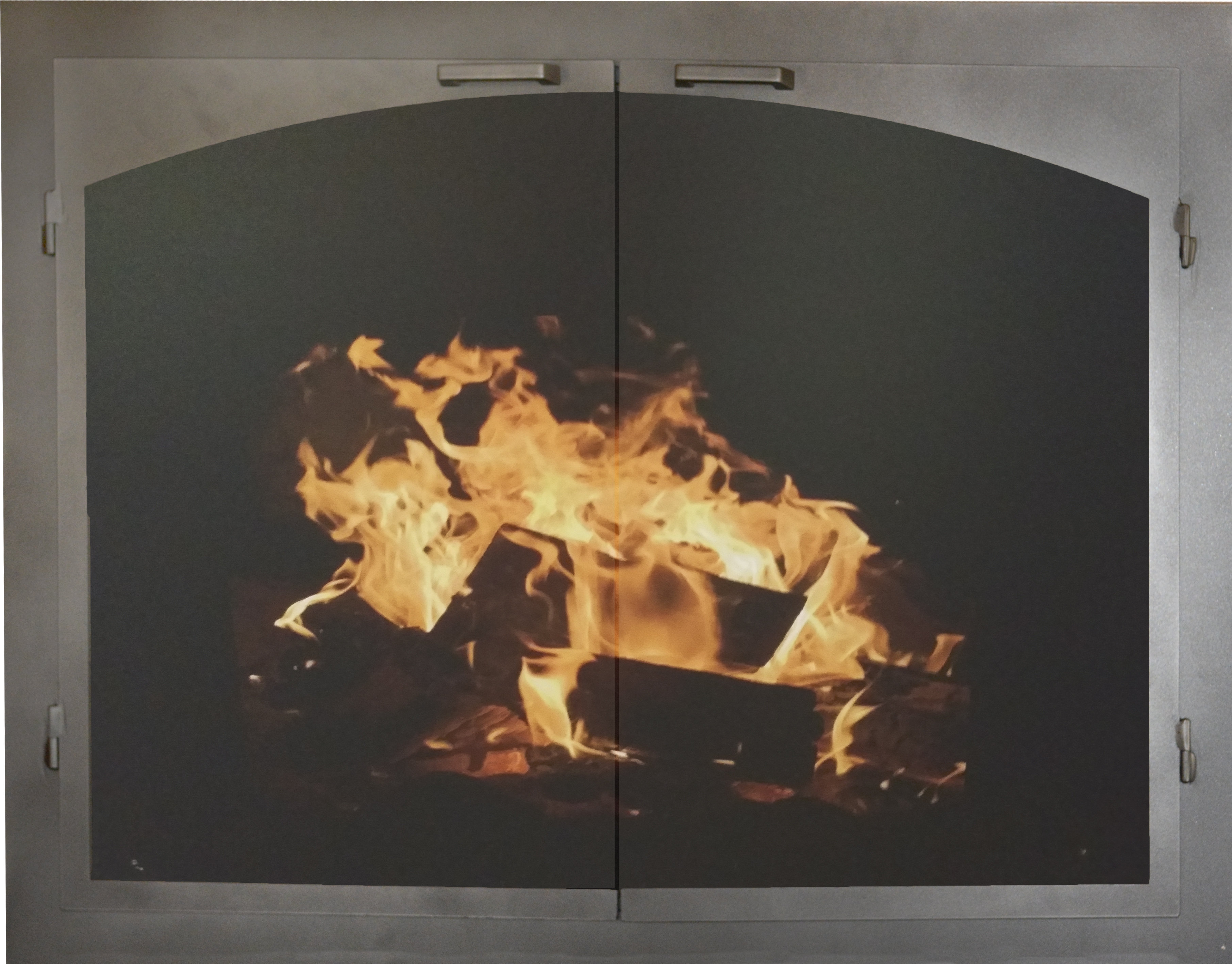Ironhaus Elegant Series Cabinet Style Steel Fireplace Door