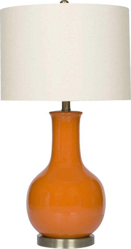 Trevino 29.5" Table Lamp #orange #gourd #lamp #midcenturymodern