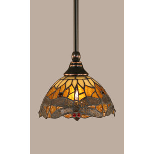 Go to store & view more images Robertson 1-Light Stem Mini Pendant With Hang Straight Swivel by Red Barrel Studio