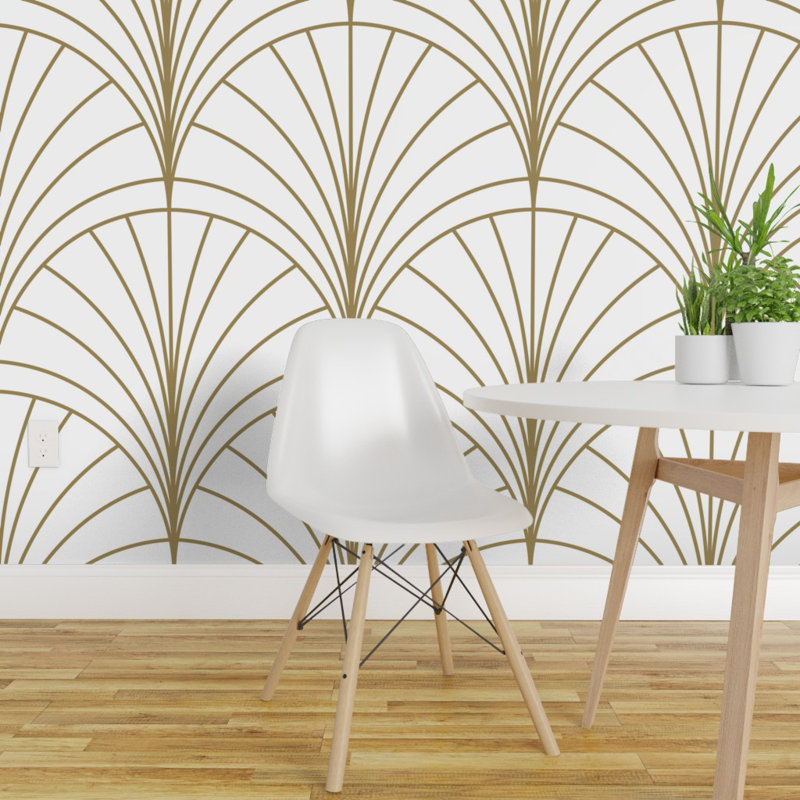 Mercer41 Osorio Art Deco Removable Peel And Stick Wallpaper Roll