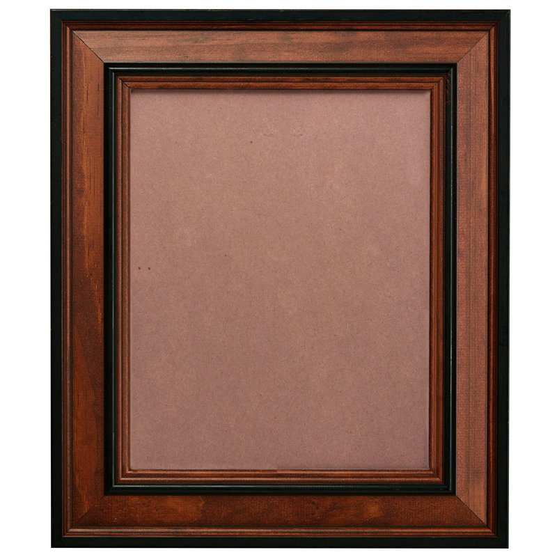 Deep Grain Medium Brown Picture Photo Frames with choice of 7 mount colours