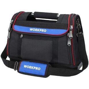 Red Black Wearproof Oxford Cloth Multiple Pockets Reel Roll Tool Storage Bag 