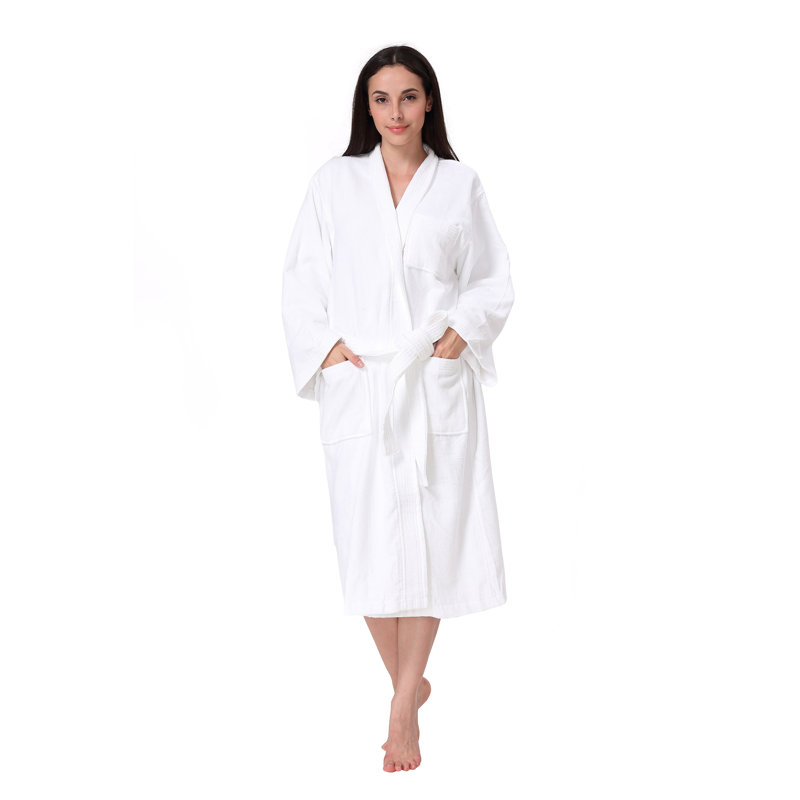 Charlton Home Robe De Chambre En Ratine 100 Coton Kimono De Type