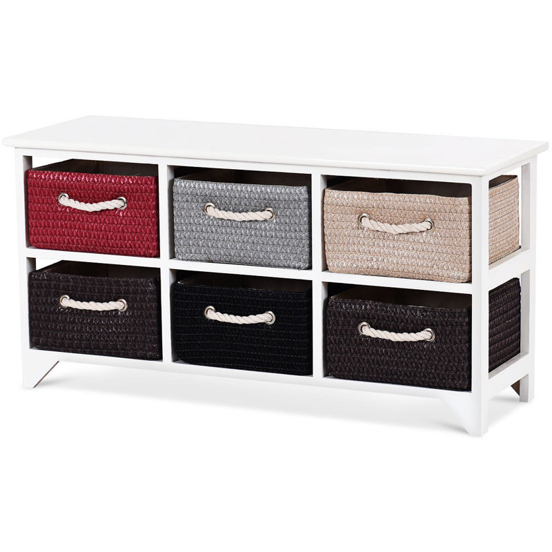 Breakwater Bay Maplesville Wicker Basket 6 Drawer Accent Chest