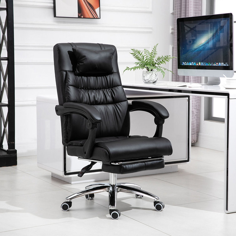 Executive Office Chair Computer Gaming Home Adjustable Swivel Leather High Back