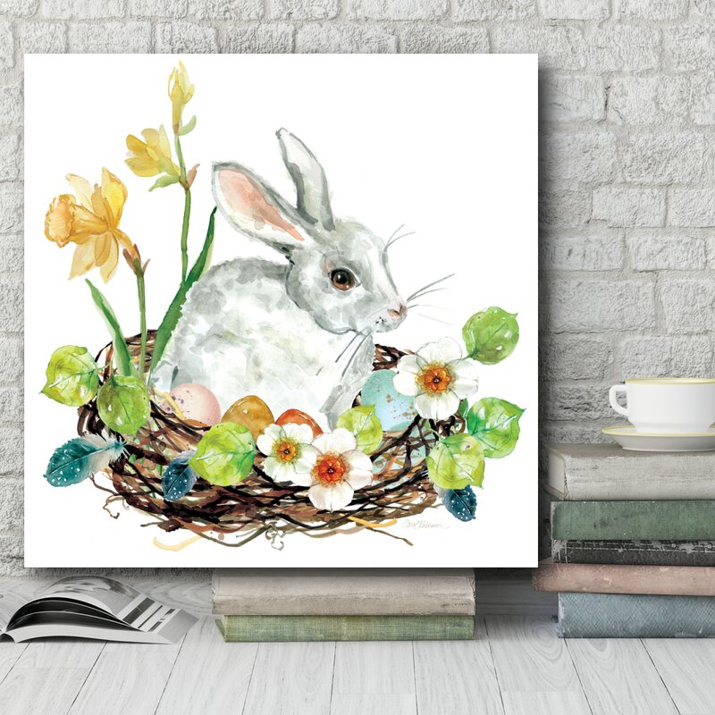 'Easter Bunny' Graphic Art Print on Wrapped Canvas