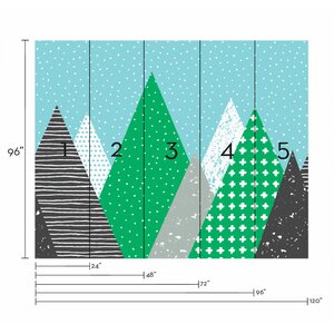 Kids Mountains 5 Piece Wallpaper Tile