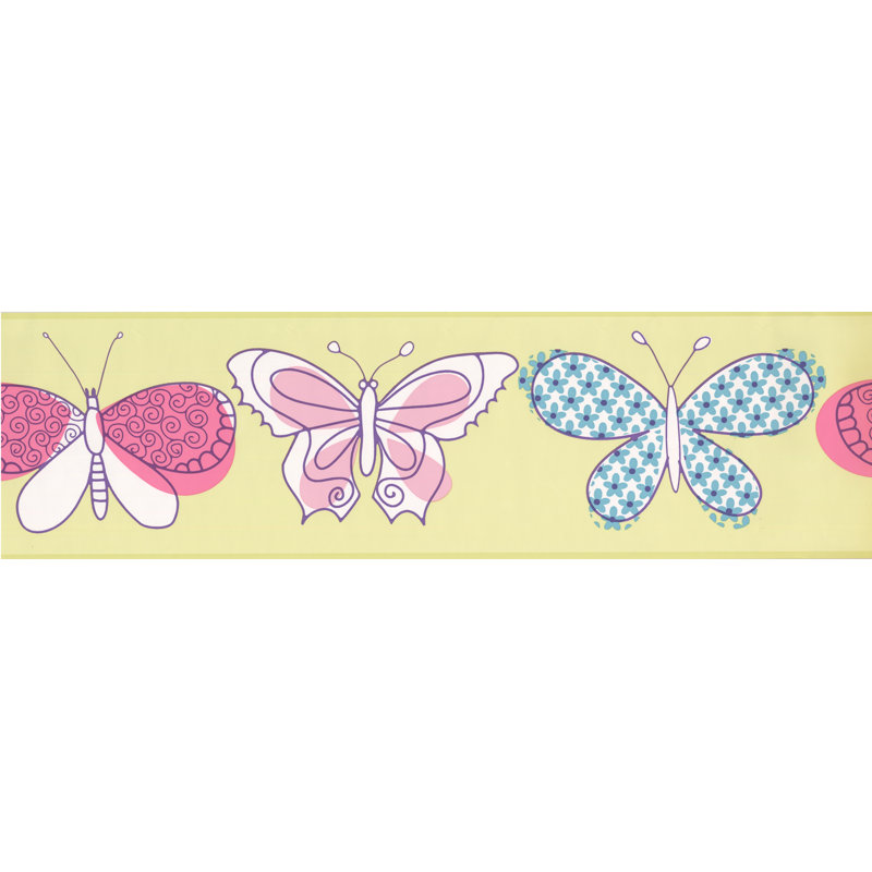 Retroart Butterfly Kids Baby 15 X 7 Wallpaper Border Wayfair
