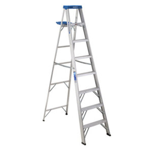 8 ft Aluminum Step Ladder with 250 lb. Load Capacity