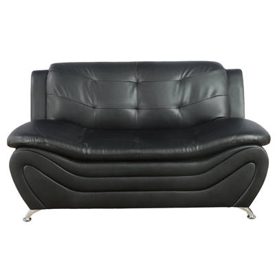 Ebern Designs Brose 62 Wide Faux Leather Pillow Top Arm Loveseat Reviews Wayfair