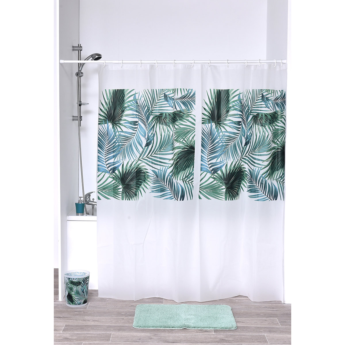 Evideco Tropical Collection Printed Peva Liner Shower Curtain Printed Peva Liner Shower Curtain