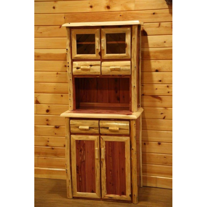 Loon Peak Gainsborough Log 2 Door Dining Hutch Wayfair