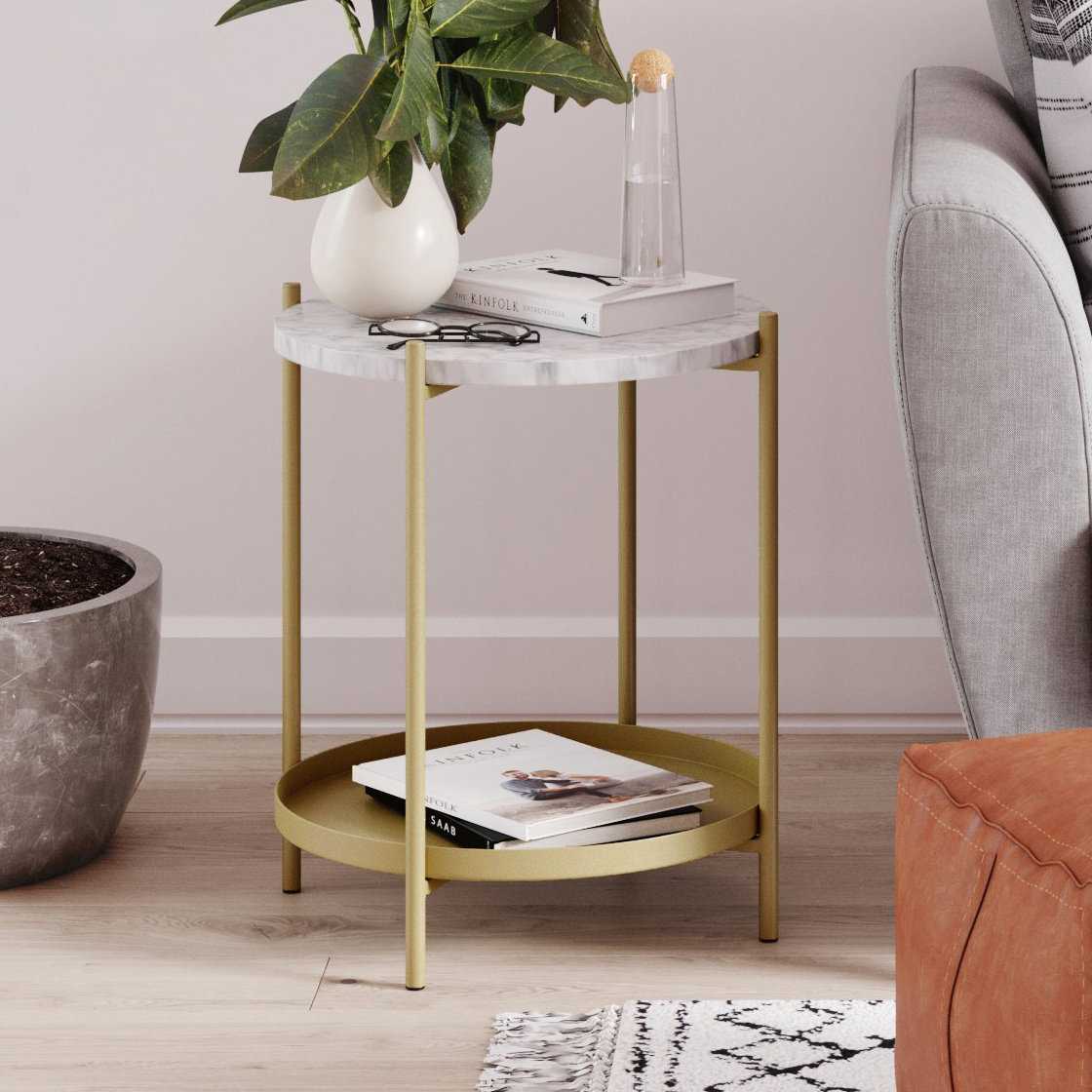 Wrought Studio Britni End Table With Storage Reviews Wayfair