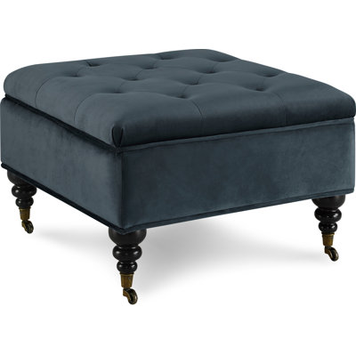 Serta Abbot Square Tufted Ottoman with Storage Space
