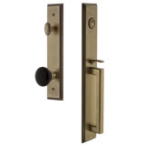 2.75 Bright Chrome Grandeur Hardware 853116 Fifth Avenue Tall Plate with Coventry Knob Privacy Backset Size