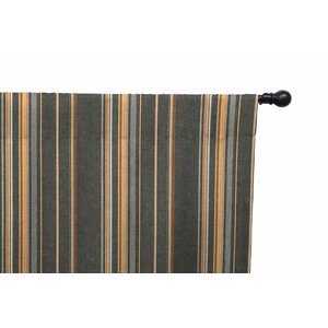 Striped Semi-Sheer Rod Pocket Single Curtain Panel