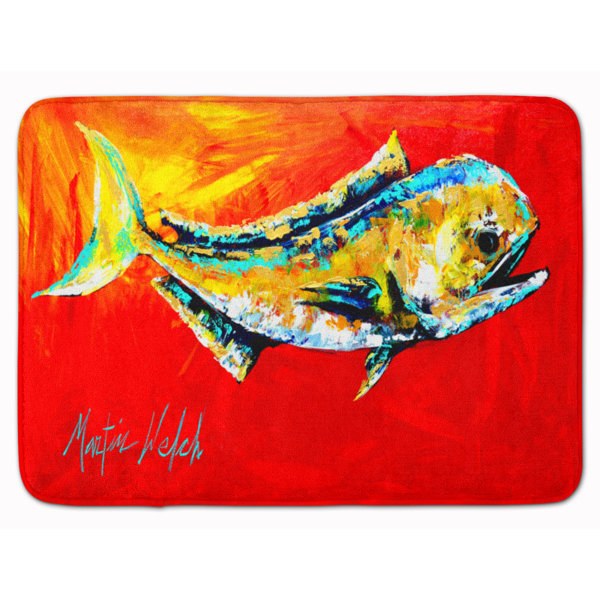 East Urban Home Dolphin Fish Danny Rectangle Microfiber Non Slip Bath Rug Wayfair
