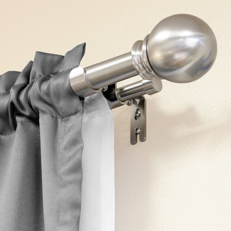 Darby Home Co Midcre Ball Drapery Curtain Double Rod Hardware
